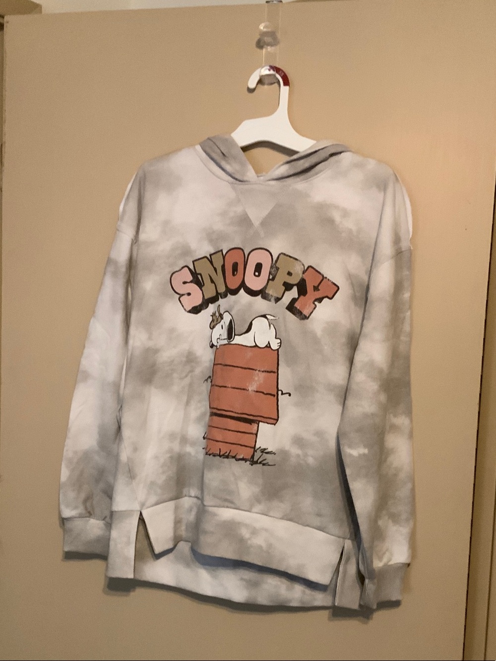 Snoopy Graphic Tie-Dye Hoodie Sweatshirt